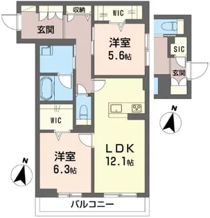 バエル【1階】の間取り