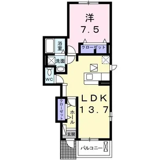 サピー高蔵寺【1階】の間取り