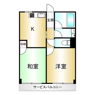 ホワイトヴィラB棟【3階】の間取り