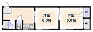ナチュラル遠里小野【3階】の間取り