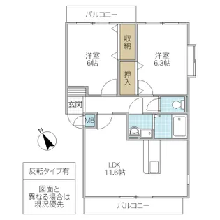 イー・ボナール【2階】の間取り