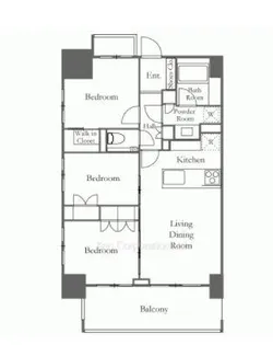 LIGHT TERRACE 新宿御苑【6階】の間取り