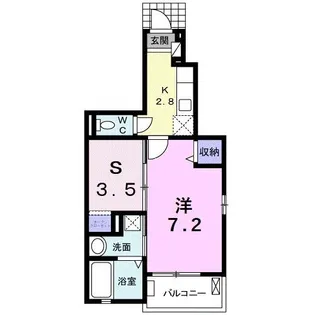 アミティ プレセアI【1階】の間取り