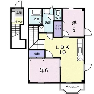 グランドゥールこだまV【2階】の間取り
