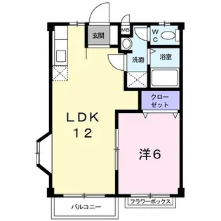 メゾン高野B【2階】の間取り