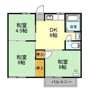 ファミールコーポ高屋6【2階】の間取り