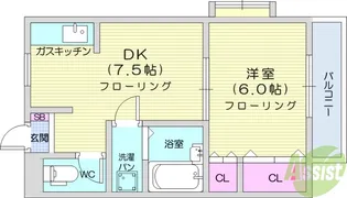 御殿山アベニュー【1階】の間取り