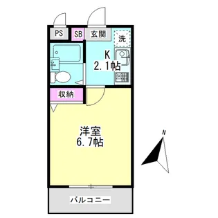 エルマーノ堀之内【1階】の間取り