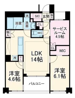 KDXレジデンス横濱紅葉坂【3階】の間取り