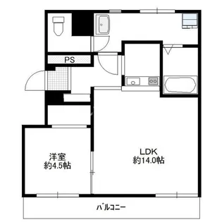 リルームス城南【4階】の間取り