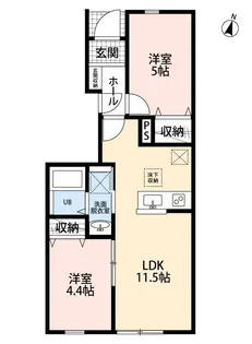 リーブルファイン川口榛松【1階】の間取り