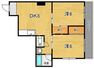 23ハイム【4階】の間取り