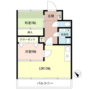 ライオンズマンション東浦和【2階】の間取り