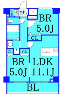 エヌステージ鶴見【7階】の間取り