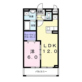 フォレストコート南太秦【2階】の間取り