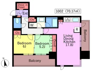 プレミスト麹町【10階】の間取り