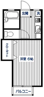 明大前三井コーポ【1階】の間取り