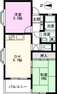 2DKの間取り画像