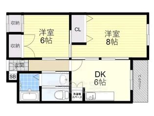 稗田マンション【4階】の間取り