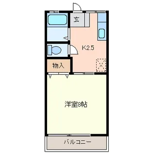 プチ・フルールC【2階】の間取り