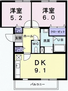 サンブルージュ【3階】の間取り
