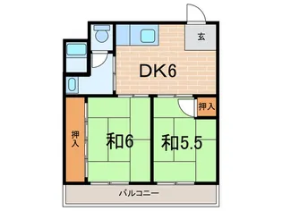 中西マンション【2階】の間取り