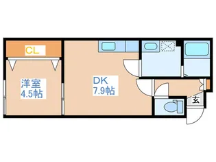 ヒルズ山の手【3階】の間取り
