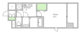 1Kの間取り画像