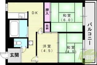 CARRONDS鈴蘭台北町【2階】の間取り