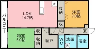 モントーレ久留米セントラルパーク【4階】の間取り