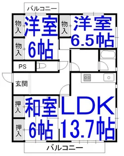 プルミエールガーデン【3階】の間取り