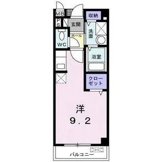 サンパティエコート【2階】の間取り