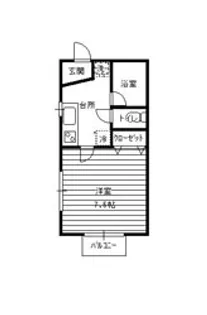 宮城県仙台市若林区南鍛冶町【アパート】の間取り