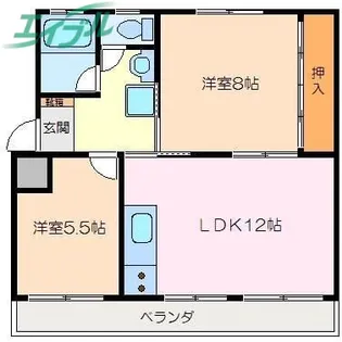 エスペランス中央【2階】の間取り