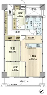 己斐本町COーOPマンション【11階】の間取り