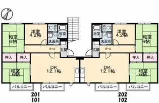 フジハイム【1階】の間取り