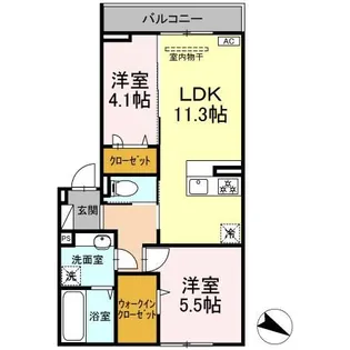 メルベーユ【2階】の間取り