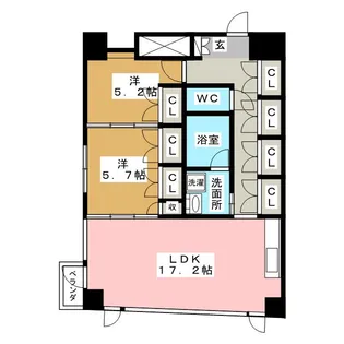 エスティメゾン葵【6階】の間取り