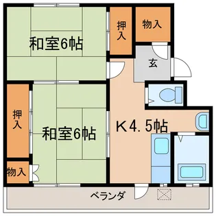 ピュアメゾン玉島B【2階】の間取り