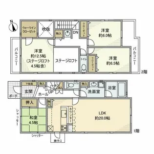 神奈川県横浜市磯子区洋光台6【一戸建】の間取り