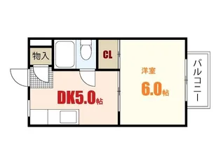 野地ハイツ【3階】の間取り