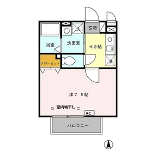 アレーナスM【1階】の間取り