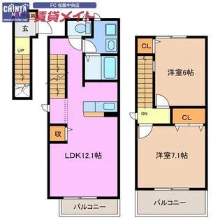 ドリーム・21 B棟【2階】の間取り