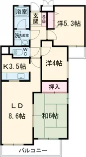 パーク・ノヴァあやめ池【5階】の間取り