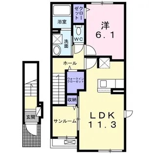 サン アルト I【2階】の間取り