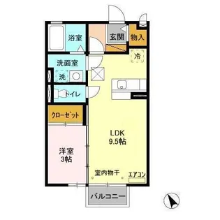 グランシャリオA(波崎)【1階】の間取り