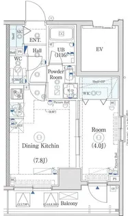 エストゥルース横濱吉野町【8階】の間取り
