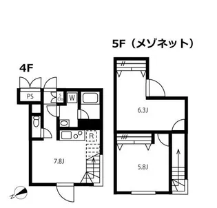 リーガランド恵比寿【4階】の間取り