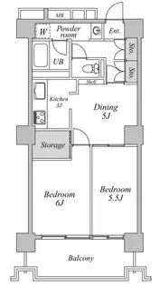 六本木ビュータワー【16階】の間取り
