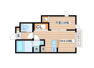 ラチッタ郡山【1階】の間取り